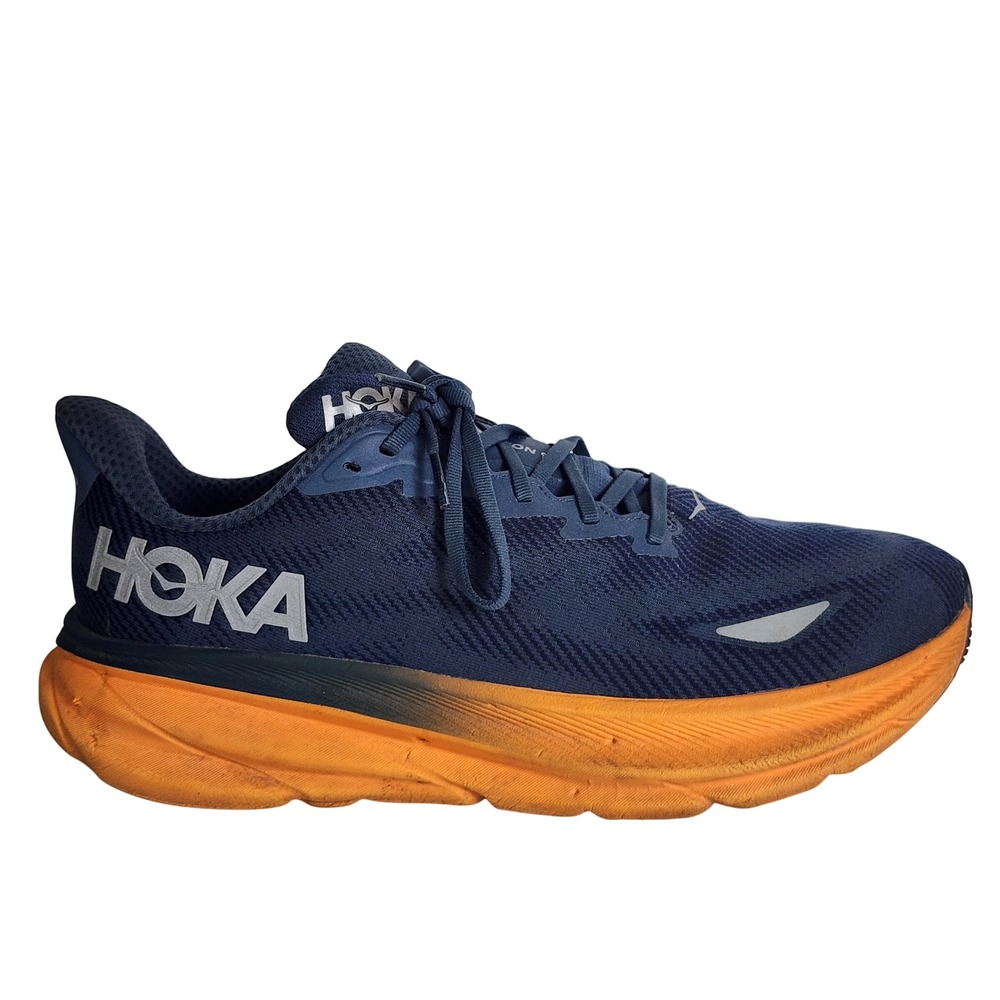Hoka Clifton 9 GTX Navy Blue Orange Running Shoes 1141470F Mens 12D